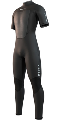2026 Mystic Mens Brand 3/2mm Short Arm Back Zip Flatlock Wetsuit 35000.250033 - Black